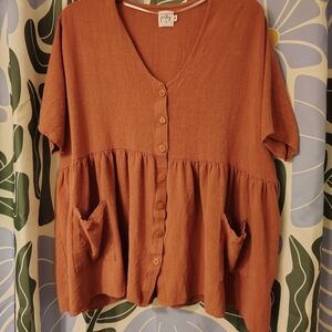 Princess Polly Women's Rust Top L/XL